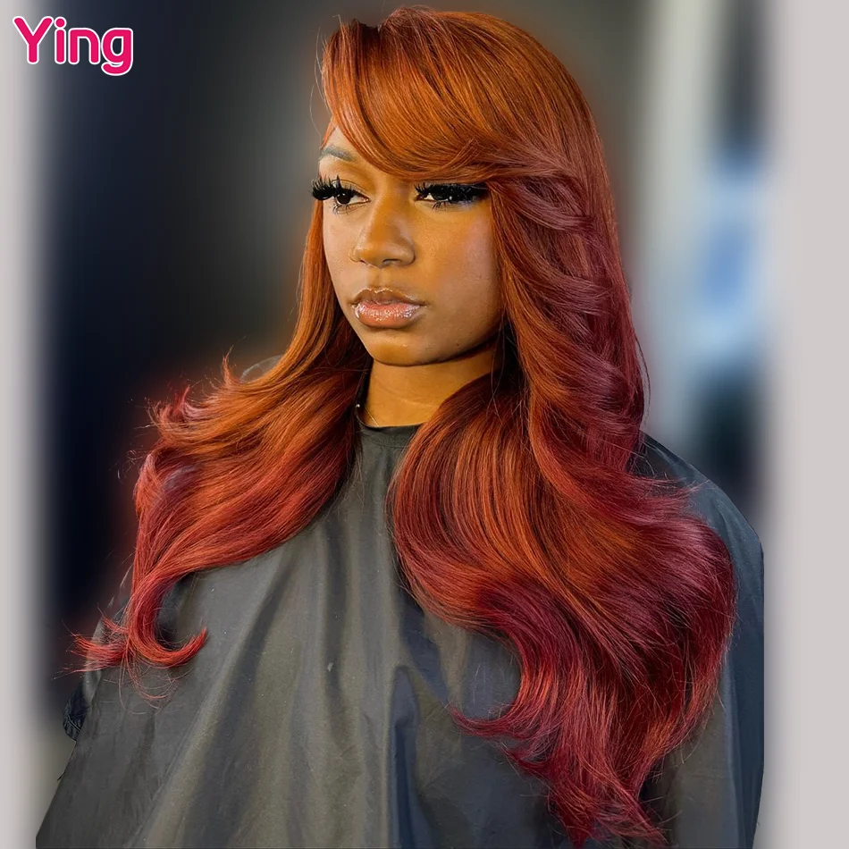 Ying Ginger Brown Red Omber 13x6 Transparent Lace Front Wig PrePlucked With Baby Hair 180% Body Wave 13x4 Lace Front Wig 34 Inch
Ying Ginger Brown Red Omber 13x6 Transparent Lace Front Wig PrePlucked With Baby Hair 180% Body Wave 13x4 Lace Front Wig 34 Inch