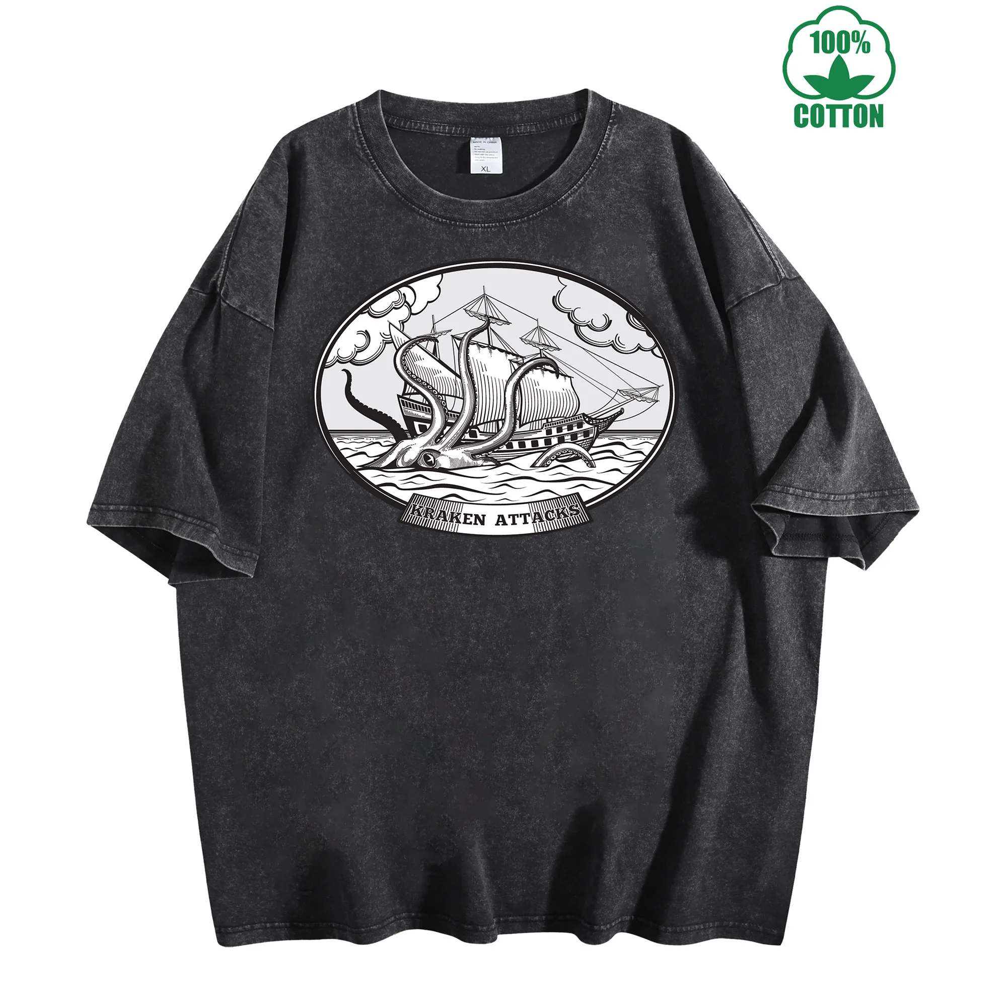 Maritime Attack Vintage Washed T-Shirt 230g 100% Cotton Comfortable Oversized Streetwear Unisex
Maritime Attack Vintage Washed T-Shirt 230g 100% Cotton Comfortable Oversized Streetwear Unisex
