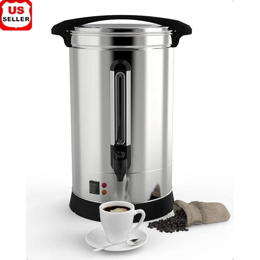 Commercial Coffee Urn 100 Cup Coffee Maker Stainless Steel Hot Coffee Dispenser Perfect Parties Weddings Events Buffets
Commercial Coffee Urn 100 Cup Coffee Maker Stainless Steel Hot Coffee Dispenser Perfect Parties Weddings Events Buffets