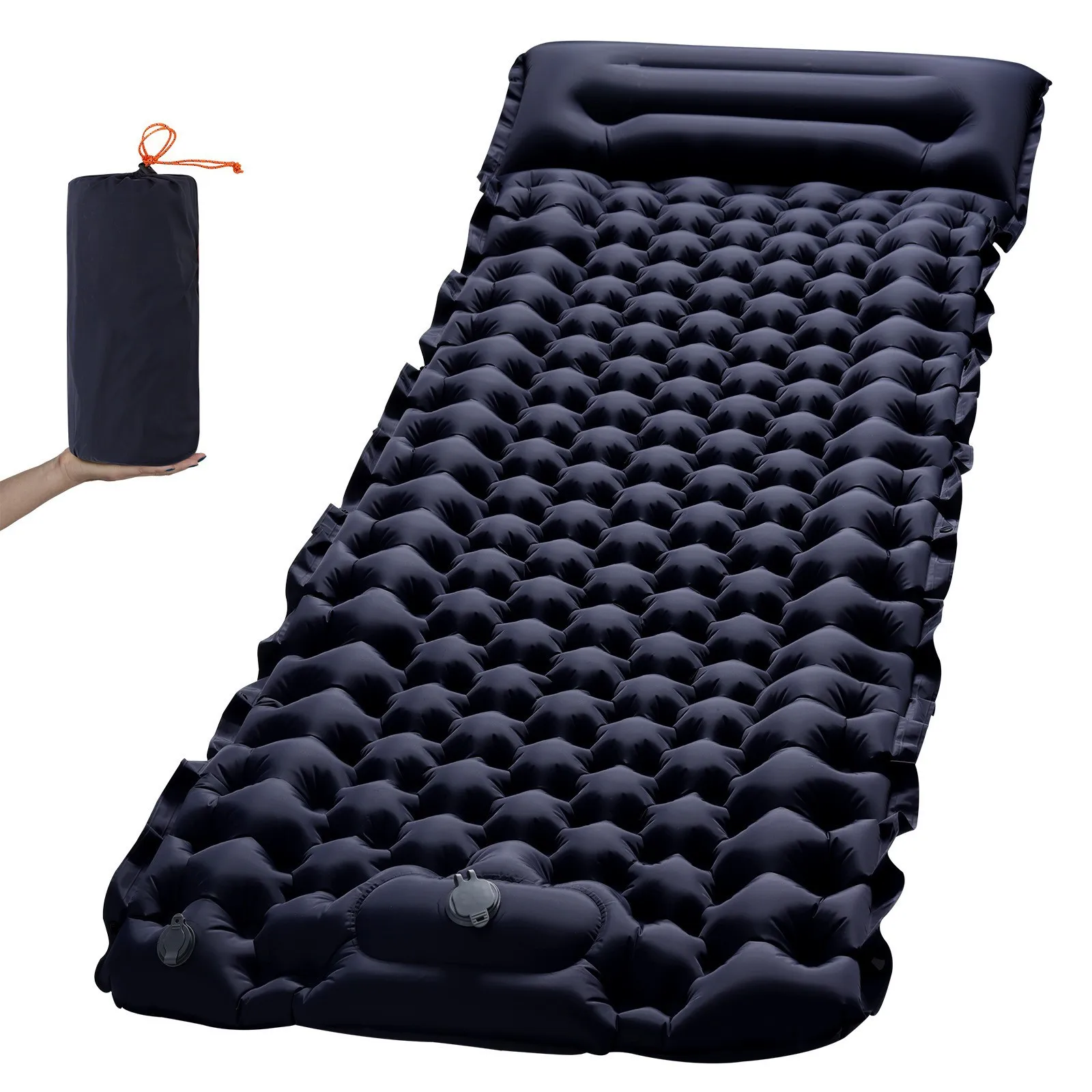 Outdoor Inflatable Mattress with Pillow Ultralight Thicken Sleeping Pad Splicing Built-in Pump Air Cushion Travel Camping Bed
Outdoor Inflatable Mattress with Pillow Ultralight Thicken Sleeping Pad Splicing Built-in Pump Air Cushion Travel Camping Bed