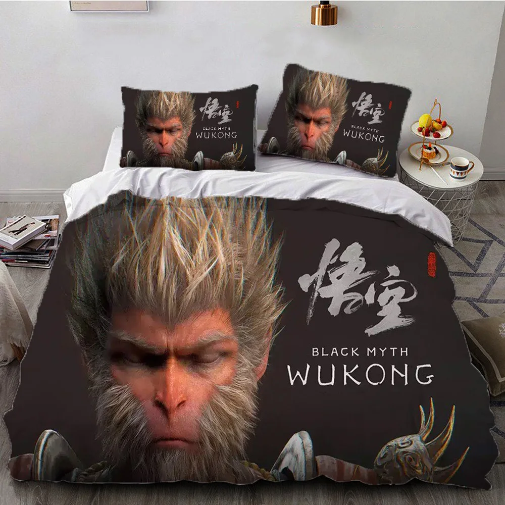 Комплект постельного белья Wukong с рисунком черного мифа по мотивам аниме, милые простыни для косплея, наволочки, пододеяльник для спальни
Комплект постельного белья Wukong с рисунком черного мифа по мотивам аниме, милые простыни для косплея, наволочки, пододеяльник для спальни