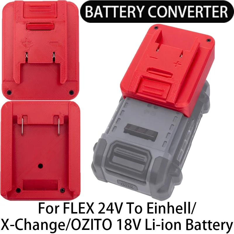 Battery adapter Einhell/X-Change/OZITO 18V Li-ion tool convert to for FLEX 24V Li-ion battery adapter FX0221-1,FX0121-1,FX0111-1
Battery adapter Einhell/X-Change/OZITO 18V Li-ion tool convert to for FLEX 24V Li-ion battery adapter FX0221-1,FX0121-1,FX0111-1