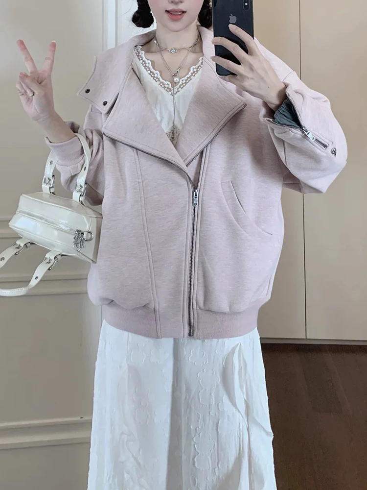 Американский розовый свитер-кардиган с капюшоном и воротником-стойкой для женщин, осенне-зимний, новый, свободный, повседневный, для работы
Американский розовый свитер-кардиган с капюшоном и воротником-стойкой для женщин, осенне-зимний, новый, свободный, повседневный, для работы