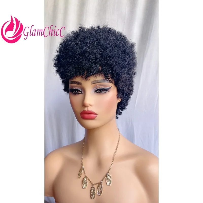 200% Density Short Curly Human Hair Full Machine Wigs For black Women Fashion 8inch Short Curl Wig High Quality Natural Color
200% Density Short Curly Human Hair Full Machine Wigs For black Women Fashion 8inch Short Curl Wig High Quality Natural Color