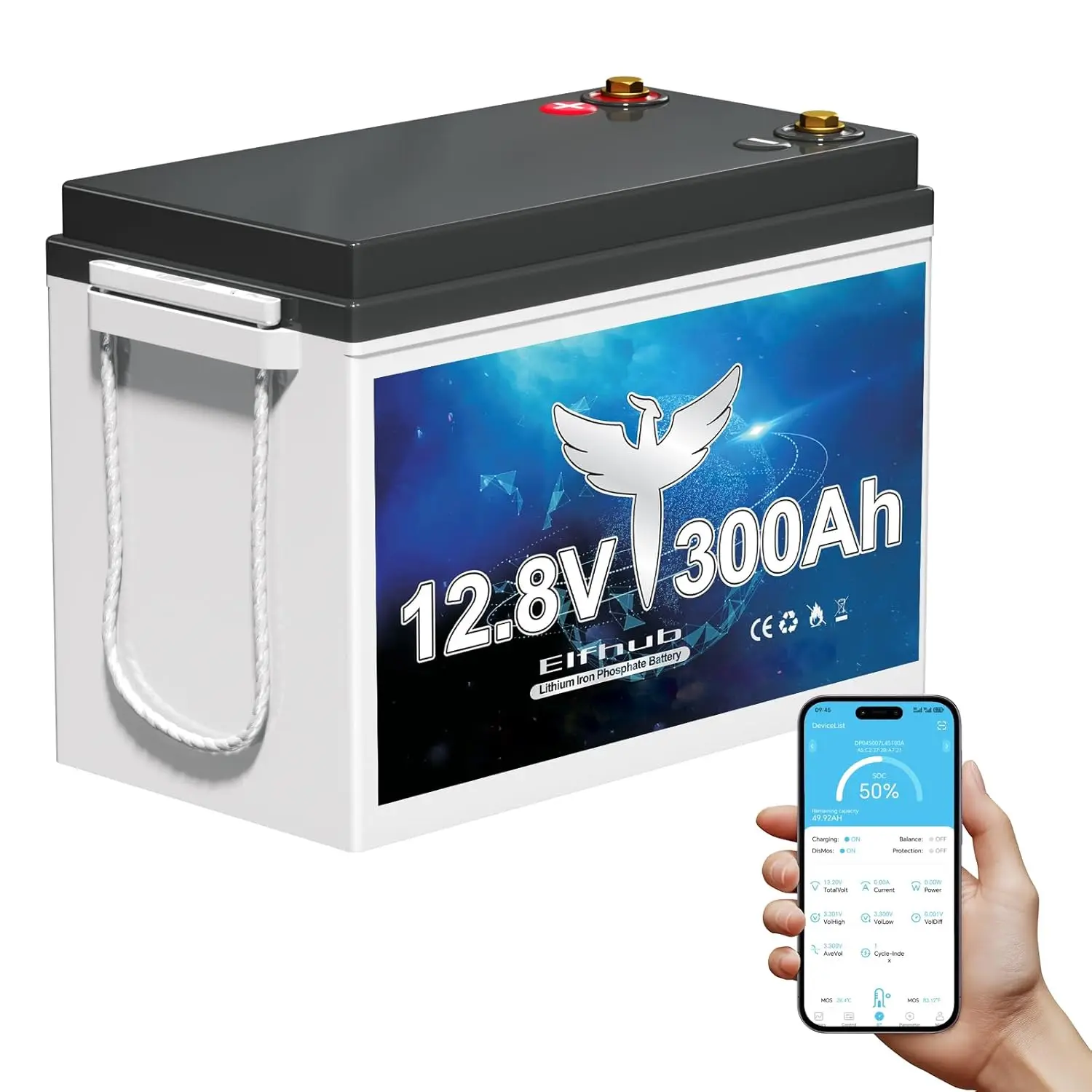 12V 300Ah LiFePO4 Lithium Battery with 3840Wh Energy, Built-in 200A BMS, Max 2560W Load Power, 10 Years Lifetime Up to, Custom
12V 300Ah LiFePO4 Lithium Battery with 3840Wh Energy, Built-in 200A BMS, Max 2560W Load Power, 10 Years Lifetime Up to, Custom