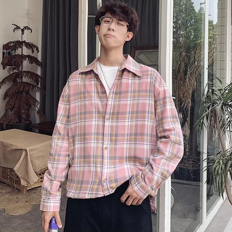 Unisex Spring Fashion Man Long Sleeve Vintage Classic Plaid Shirt Boys Men's Shirts Top Loose Casual Shirt Men And Women
Unisex Spring Fashion Man Long Sleeve Vintage Classic Plaid Shirt Boys Men's Shirts Top Loose Casual Shirt Men And Women