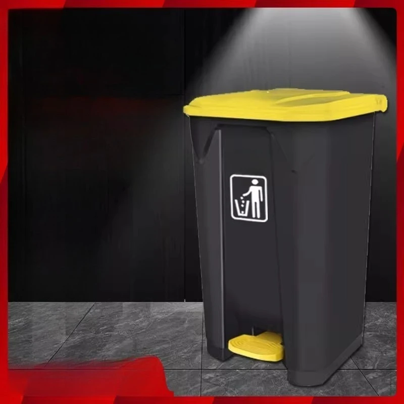 Thickened foot stepping trash can Commercial shopping mall with lid Plastic large indoor and outdoor property
Thickened foot stepping trash can Commercial shopping mall with lid Plastic large indoor and outdoor property