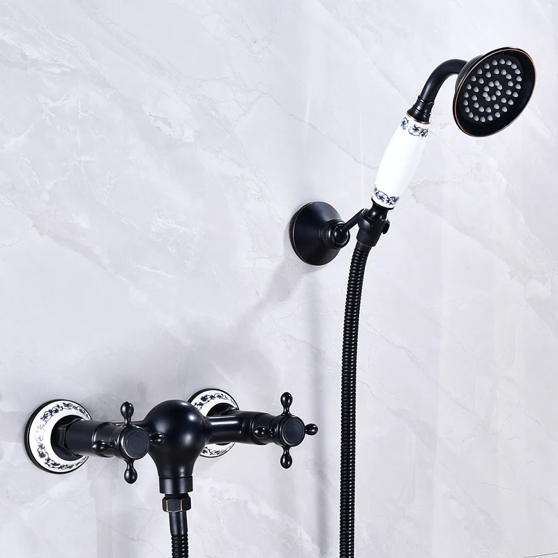 Bathtub Faucet Cold And Hot With Hand Held Shower Head Mixer Taps Black Oil Brass Bathroom Shower Faucet Set Toilet Bidet Faucet
Bathtub Faucet Cold And Hot With Hand Held Shower Head Mixer Taps Black Oil Brass Bathroom Shower Faucet Set Toilet Bidet Faucet