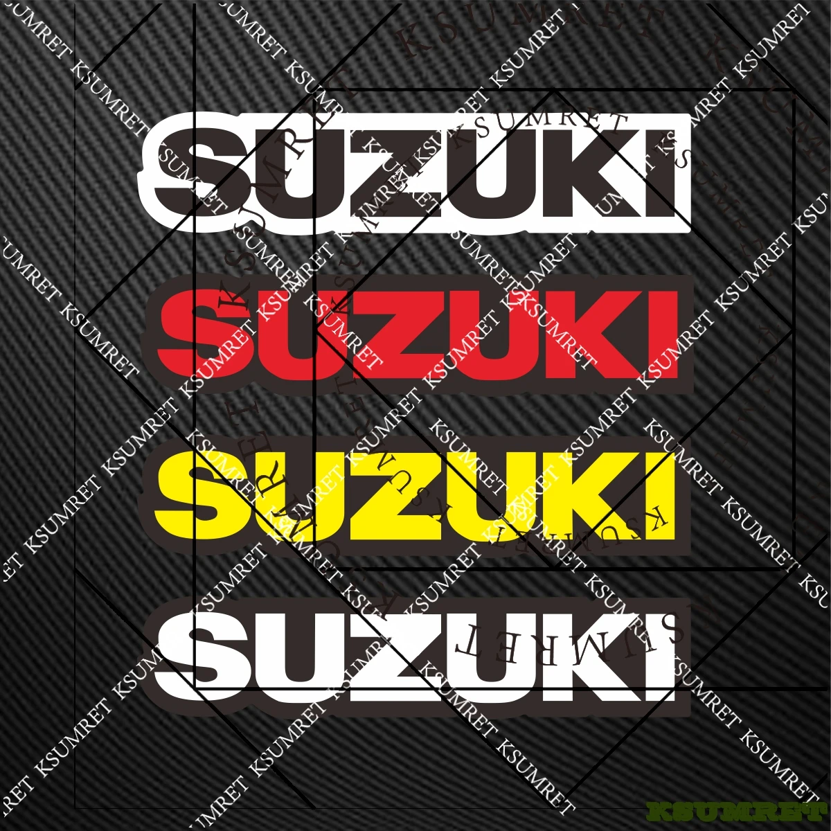 Наклейки для мотоциклов Suzuki, комплект наклеек-эмблем на бак
Наклейки для мотоциклов Suzuki, комплект наклеек-эмблем на бак
