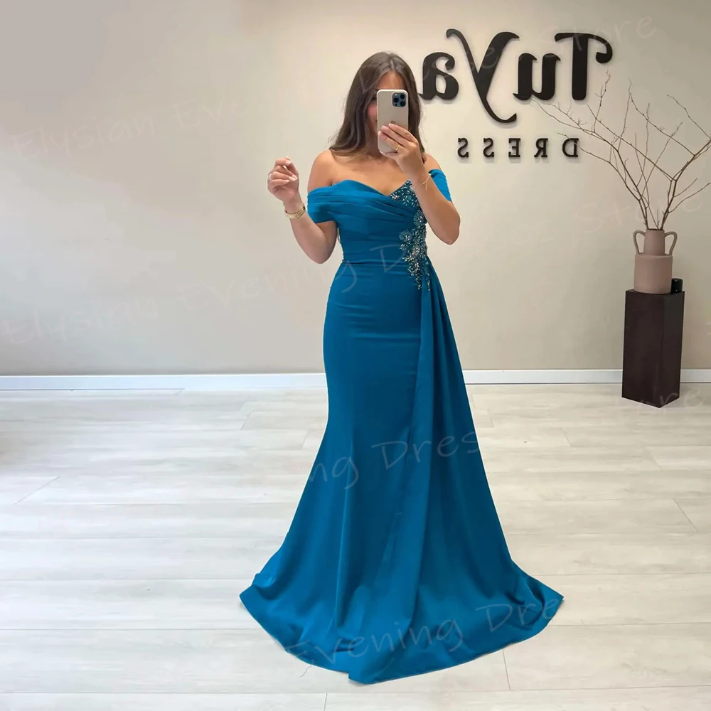 Fascinating Women's Mermaid Graceful Evening Dresses Modern Off The Shoulder Prom Gowns Formal Party Appliques Vestido De Noche
Fascinating Women's Mermaid Graceful Evening Dresses Modern Off The Shoulder Prom Gowns Formal Party Appliques Vestido De Noche