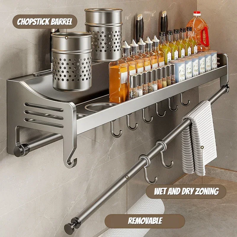 Wall-mounted Kitchen Organizer Shelf Spice Storage Rack Household Seasoning Chopsticks Knife Spoon Shovel Storage Holder
Wall-mounted Kitchen Organizer Shelf Spice Storage Rack Household Seasoning Chopsticks Knife Spoon Shovel Storage Holder