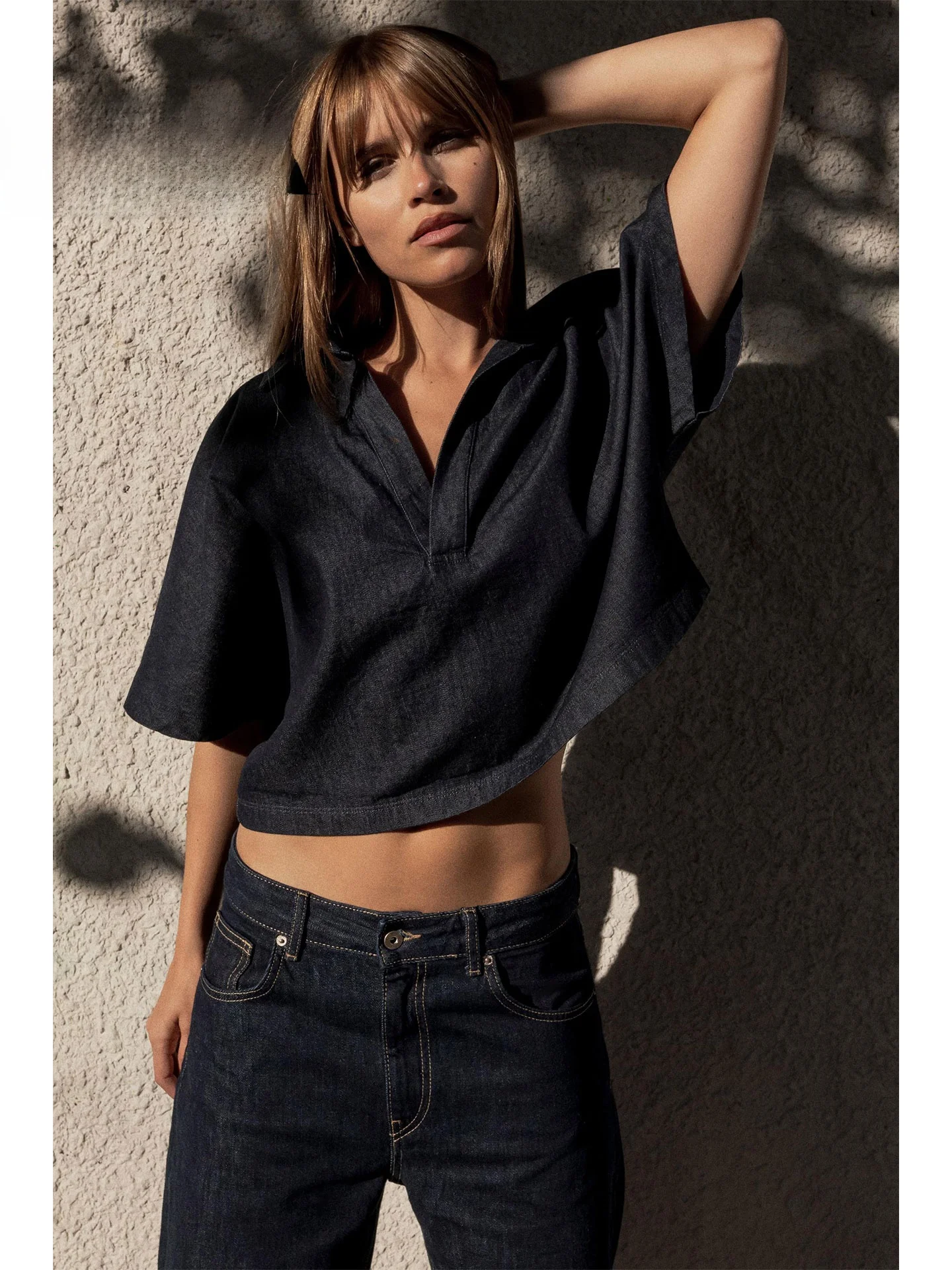 ZAPRHA Sli ort Denim irt for Women Slimming Ele Design Autumn 2025 New Arrival Simple Loose Fit Regular Sve
ZAPRHA Sli ort Denim irt for Women Slimming Ele Design Autumn 2025 New Arrival Simple Loose Fit Regular Sve