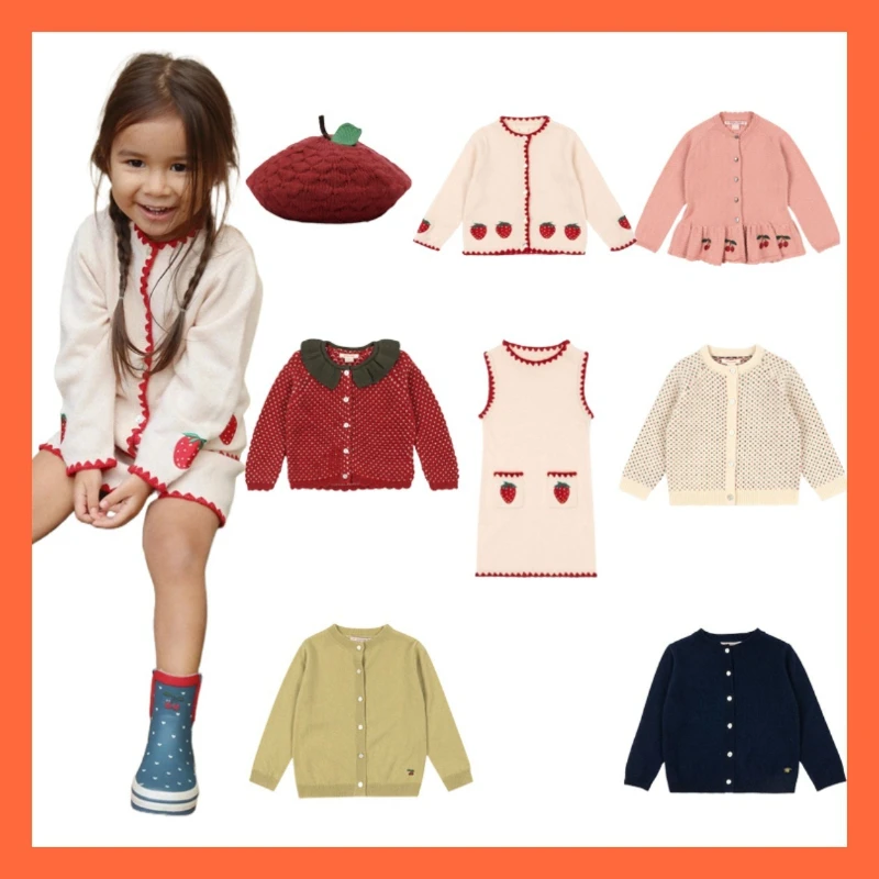 26ss New KS Children's Sweaters with Lace Collars Knitted Cardigans Cute and Fashionable Girls' Dresses,hats and Sets
26ss New KS Children's Sweaters with Lace Collars Knitted Cardigans Cute and Fashionable Girls' Dresses,hats and Sets