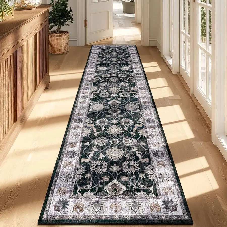 Washable Runner Rug, 2x8 NonSlip Vintage Floral Hallway Rug with Rubber Backing, Low Pile NonShedding Soft Distressed Carpet Run
Washable Runner Rug, 2x8 NonSlip Vintage Floral Hallway Rug with Rubber Backing, Low Pile NonShedding Soft Distressed Carpet Run
