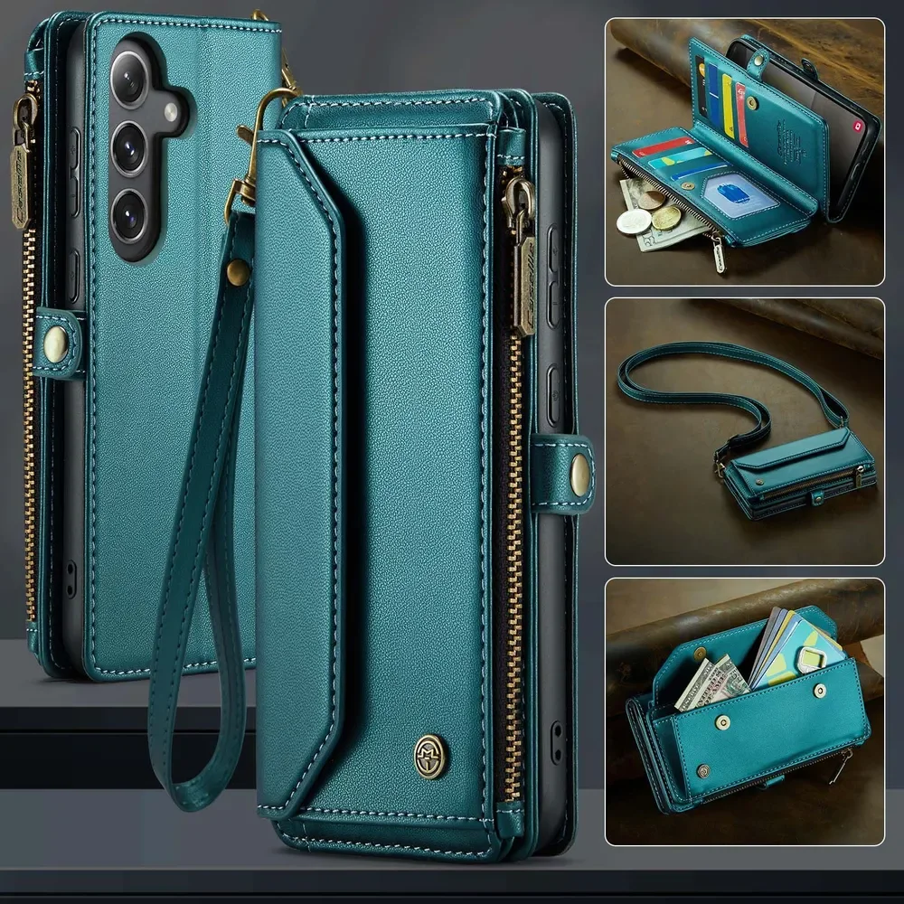 Wallet Case For Samsung Galaxy S24 Plus Phone Card Holder Stylish appearance Luxurious Crossbody Cover funda
Wallet Case For Samsung Galaxy S24 Plus Phone Card Holder Stylish appearance Luxurious Crossbody Cover funda