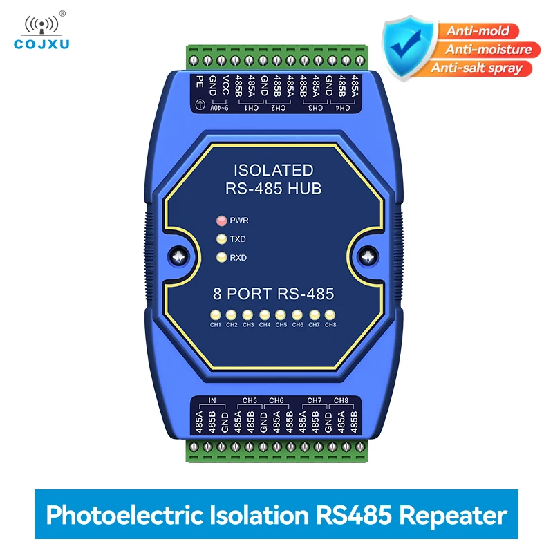 Industrial 8-way Cache RS485 Hubs DC9-40V Photoelectric Isolation COJXU E810-R18 Power and Signal Isolation ESD Protection
Industrial 8-way Cache RS485 Hubs DC9-40V Photoelectric Isolation COJXU E810-R18 Power and Signal Isolation ESD Protection