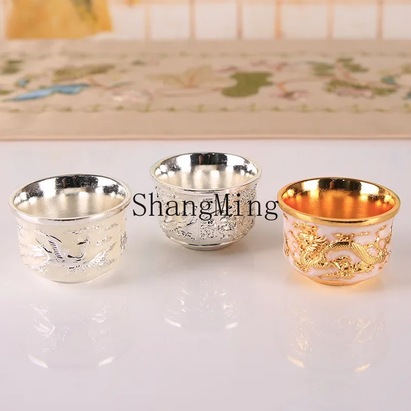 CLL high-end gold and silver kung fu tea set tea cup Chinese wedding banquet wine set dragon and phoenix tea set
CLL high-end gold and silver kung fu tea set tea cup Chinese wedding banquet wine set dragon and phoenix tea set