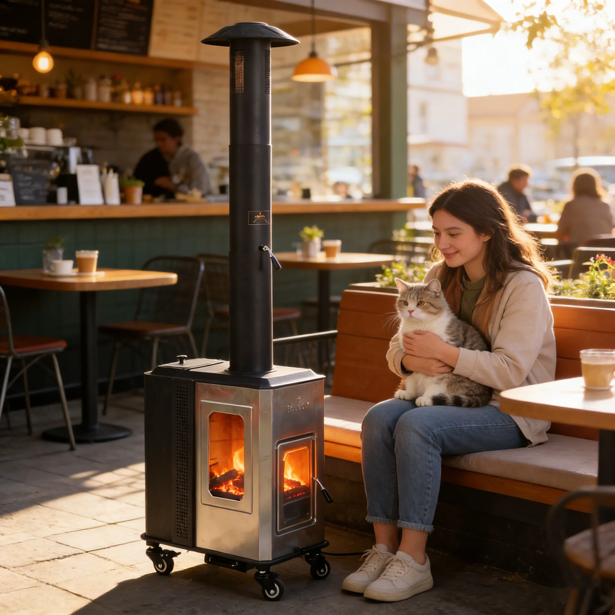 Лидер продаж: роскошный современный уличный дровяной обогреватель для сада
Лидер продаж: роскошный современный уличный дровяной обогреватель для сада