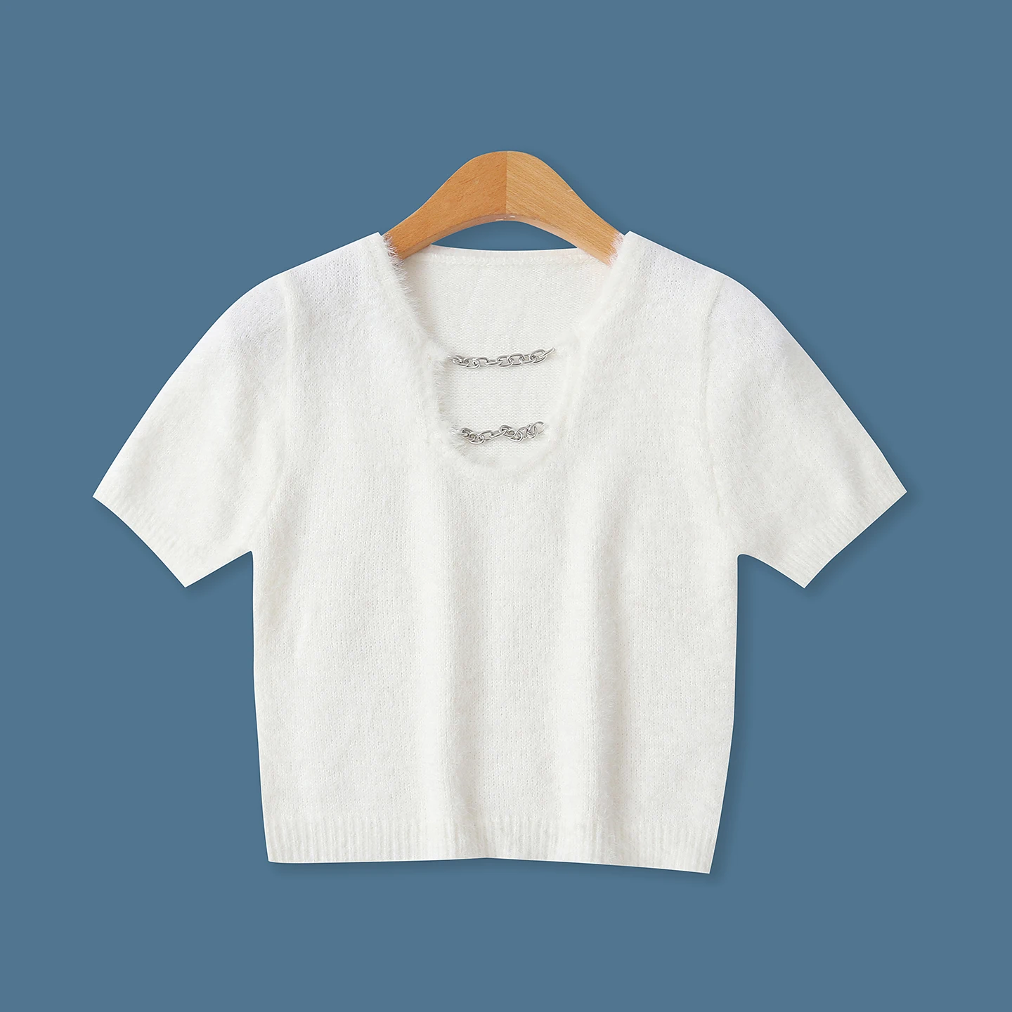 Faionable Metal Chain Hollow out Ne ort Sve Camere Sweater Women's Spring Autumn Loose Fit round Ne Sweater
Faionable Metal Chain Hollow out Ne ort Sve Camere Sweater Women's Spring Autumn Loose Fit round Ne Sweater