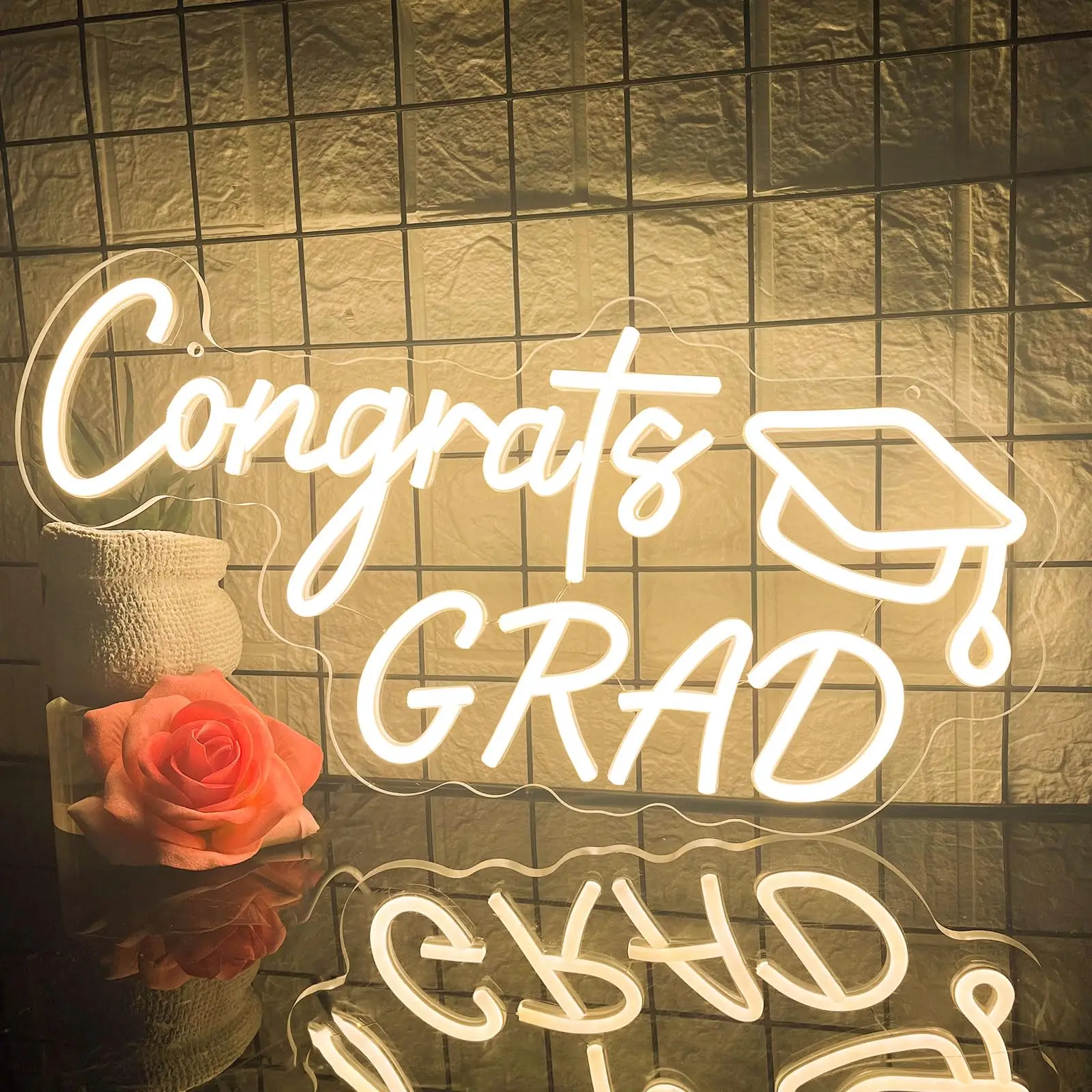 Congrats Grad Neon Sign 2026 Graduation Cap LED Light Dimmable Warm White Wall Decor Room Class Party Backdrop Gift
Congrats Grad Neon Sign 2026 Graduation Cap LED Light Dimmable Warm White Wall Decor Room Class Party Backdrop Gift