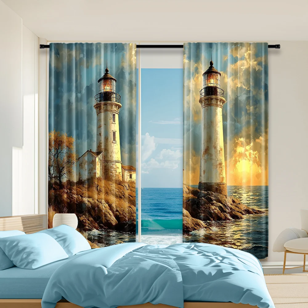 2 pcs, versatile polyester transparent curtains for home decoration Lighthouse for use in bedrooms and living rooms
2 pcs, versatile polyester transparent curtains for home decoration Lighthouse for use in bedrooms and living rooms