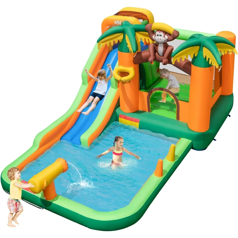 BOUNTECH Inflatable Water Slide, Bounce House Water Slide with Long Slide, Splash Pool, Climbing Wall for Outdoor
BOUNTECH Inflatable Water Slide, Bounce House Water Slide with Long Slide, Splash Pool, Climbing Wall for Outdoor