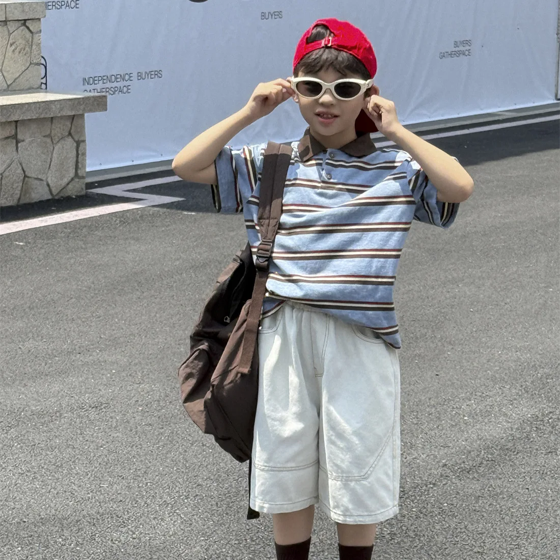 Boys T-shirt 2025 Summer New Childrens Clothing Korean Style Boys Baby Foreign Style Striped Lapel Short-sleeved T-shirt Casual
Boys T-shirt 2025 Summer New Childrens Clothing Korean Style Boys Baby Foreign Style Striped Lapel Short-sleeved T-shirt Casual