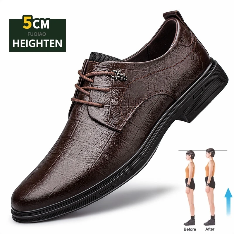 Genuine Leather Casual Elevator Shoes for Men 5cm Invisible Height Increase Casual Sneakers Business Office Formal Wedding Shoes
Genuine Leather Casual Elevator Shoes for Men 5cm Invisible Height Increase Casual Sneakers Business Office Formal Wedding Shoes