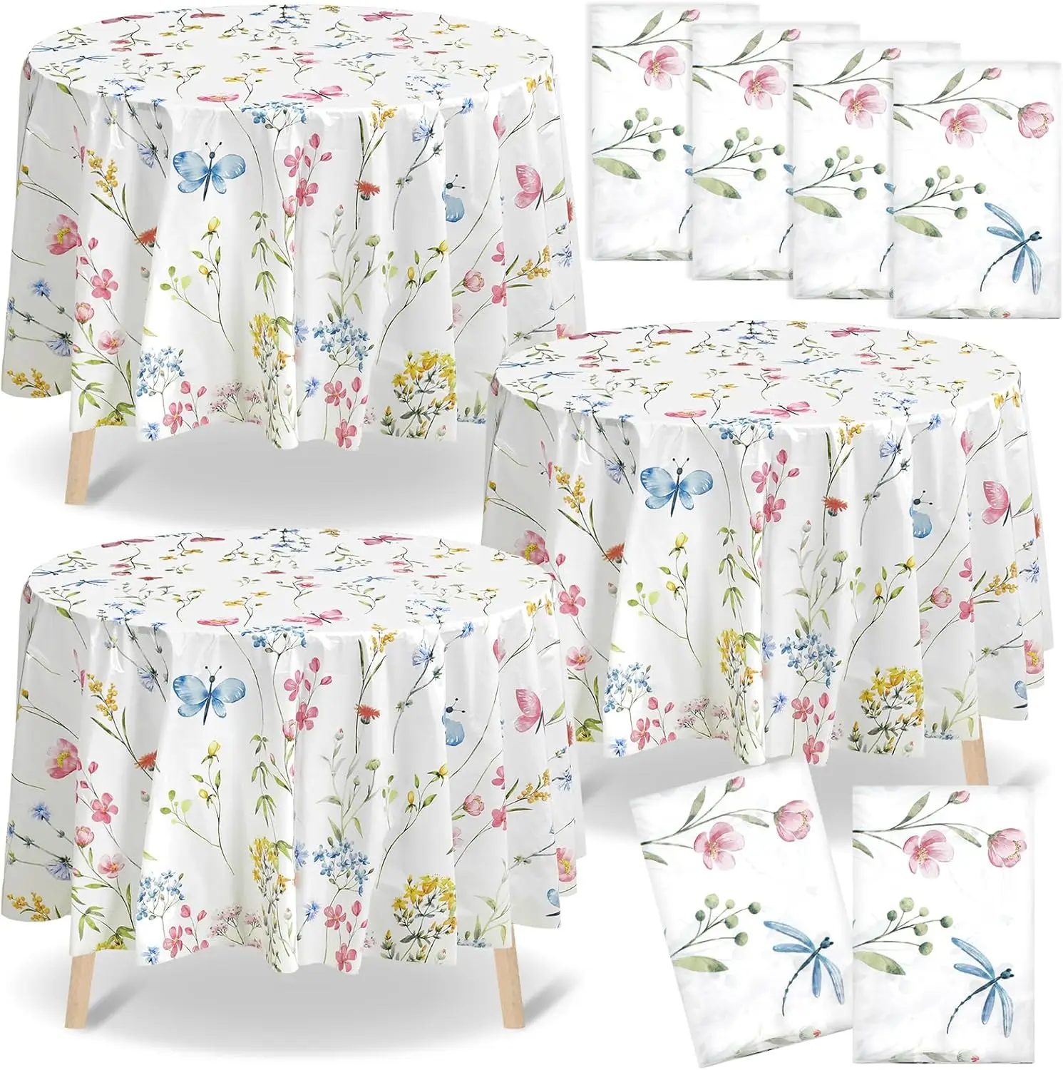 6 Pcs Wildflower Plastic Tablecloth 84 Inch Spring Round Tablecloths Floral Theme Birthday Decor Disposable Plastic Roun
6 Pcs Wildflower Plastic Tablecloth 84 Inch Spring Round Tablecloths Floral Theme Birthday Decor Disposable Plastic Roun