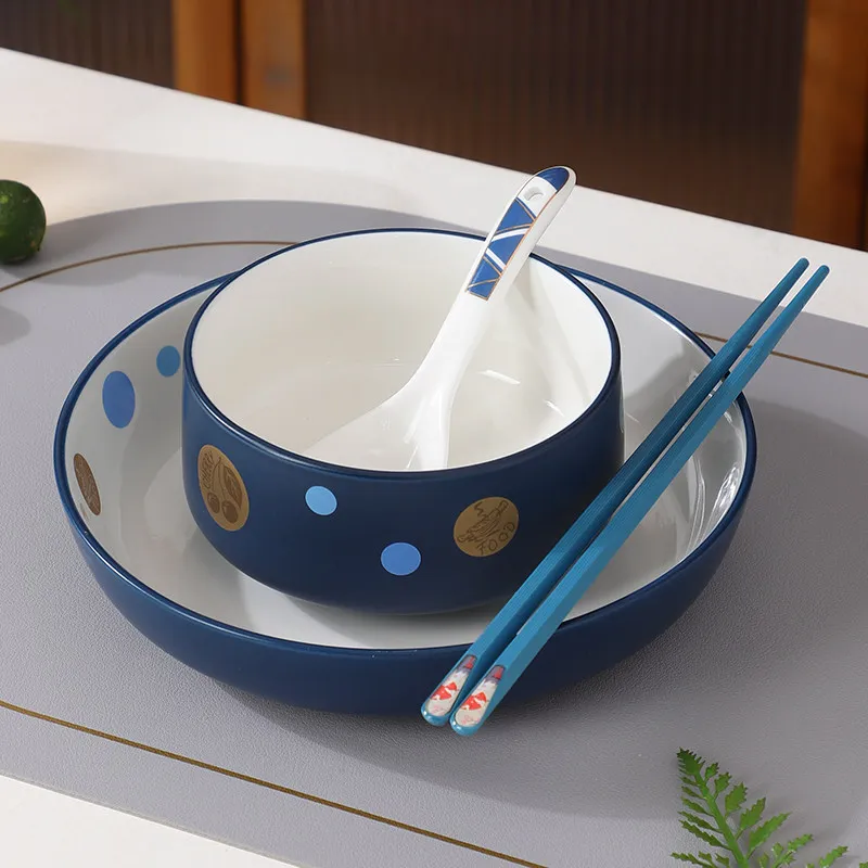 Designer Blue Dinner Set Plates European Style Luxury Ceramic Plates Dinner Sets Round Elegant Aparelho De Jantar Kitchen Dishes
Designer Blue Dinner Set Plates European Style Luxury Ceramic Plates Dinner Sets Round Elegant Aparelho De Jantar Kitchen Dishes