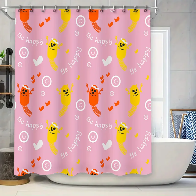Яркая занавеска для душа Happy Bubble, водонепроницаемая ткань, декоративные аксессуары для ванной комнаты, набор для детской комнаты, розовая
Яркая занавеска для душа Happy Bubble, водонепроницаемая ткань, декоративные аксессуары для ванной комнаты, набор для детской комнаты, розовая