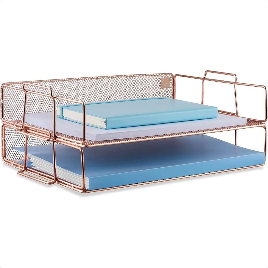 Mindspace 2 Tier Stackable Letter Tray Desk Organizer Stackable Paper Tray Organizer The Mesh Collection Rose Gold
Mindspace 2 Tier Stackable Letter Tray Desk Organizer Stackable Paper Tray Organizer The Mesh Collection Rose Gold