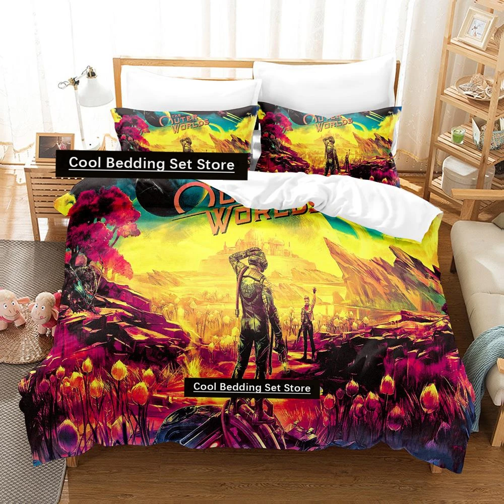 The Outer Worlds Bedding Set Single Twin Full Queen King Size Bed Set Adult Kid Bedroom Duvetcover Sets Anime parure de lit Bed
The Outer Worlds Bedding Set Single Twin Full Queen King Size Bed Set Adult Kid Bedroom Duvetcover Sets Anime parure de lit Bed