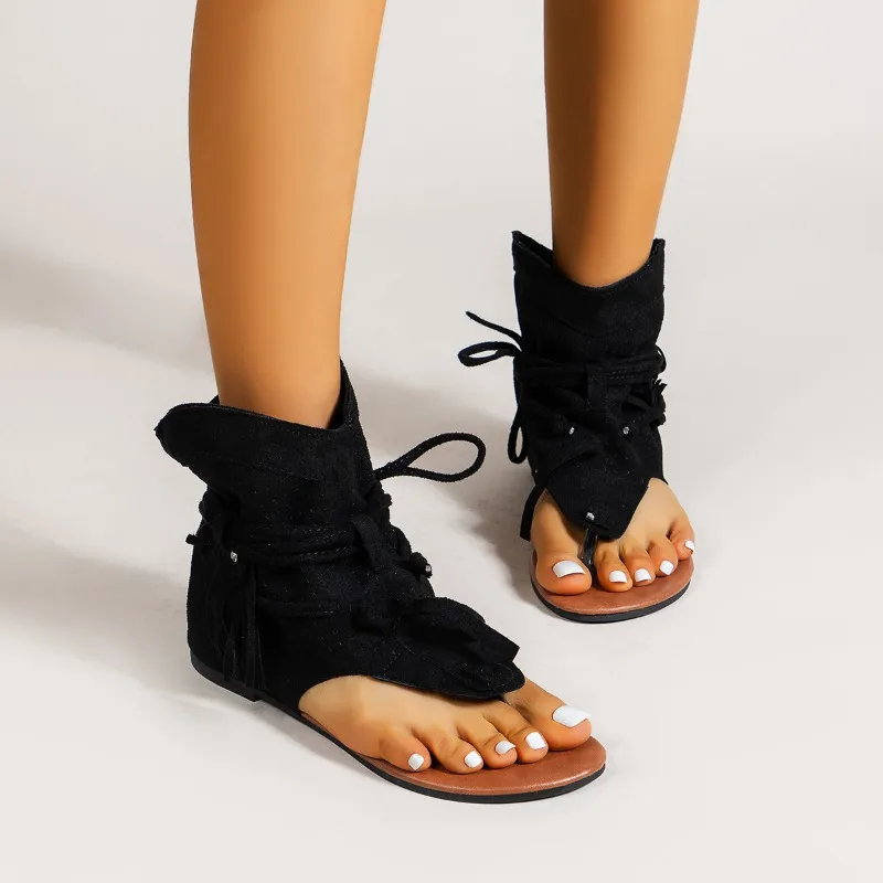 New 2026 Summer Woman's Strap Sandals Gladiator Clip Toe Flat Shoes Vintage Boots Casual Tassel Rome Fashion Female Sandalias
New 2026 Summer Woman's Strap Sandals Gladiator Clip Toe Flat Shoes Vintage Boots Casual Tassel Rome Fashion Female Sandalias