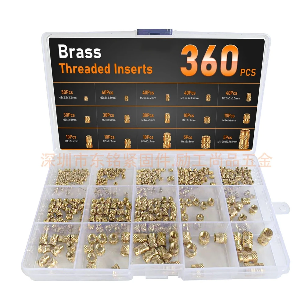 360pcs Double Twill Knurled Copper Nuts Set M2 M5 M6 Brass Hot-melt Copper Nut Injection Molded Pure Copper Nuts Box Hardware
360pcs Double Twill Knurled Copper Nuts Set M2 M5 M6 Brass Hot-melt Copper Nut Injection Molded Pure Copper Nuts Box Hardware