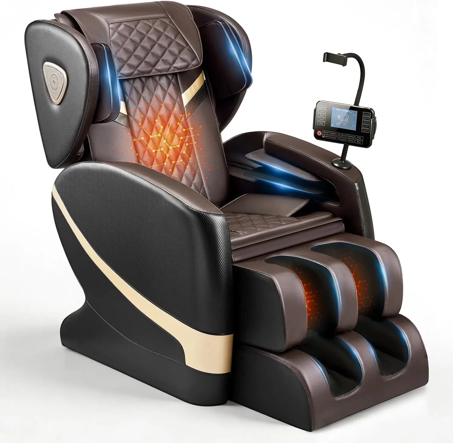 Massage Chair, Zero Gravity Full Body Massage Chair with 10-Point Rollers, 5 Automatic Modes, 8 Airbags, Waist & Leg Heating, Bl
Massage Chair, Zero Gravity Full Body Massage Chair with 10-Point Rollers, 5 Automatic Modes, 8 Airbags, Waist & Leg Heating, Bl