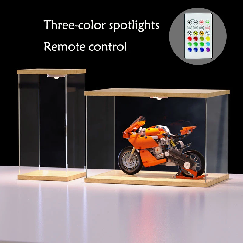 Clear Acrylic Display Case Stand with Remote Control LED Light Storage Box Showcase Dustproof Organizer Box for Collectibles
Clear Acrylic Display Case Stand with Remote Control LED Light Storage Box Showcase Dustproof Organizer Box for Collectibles