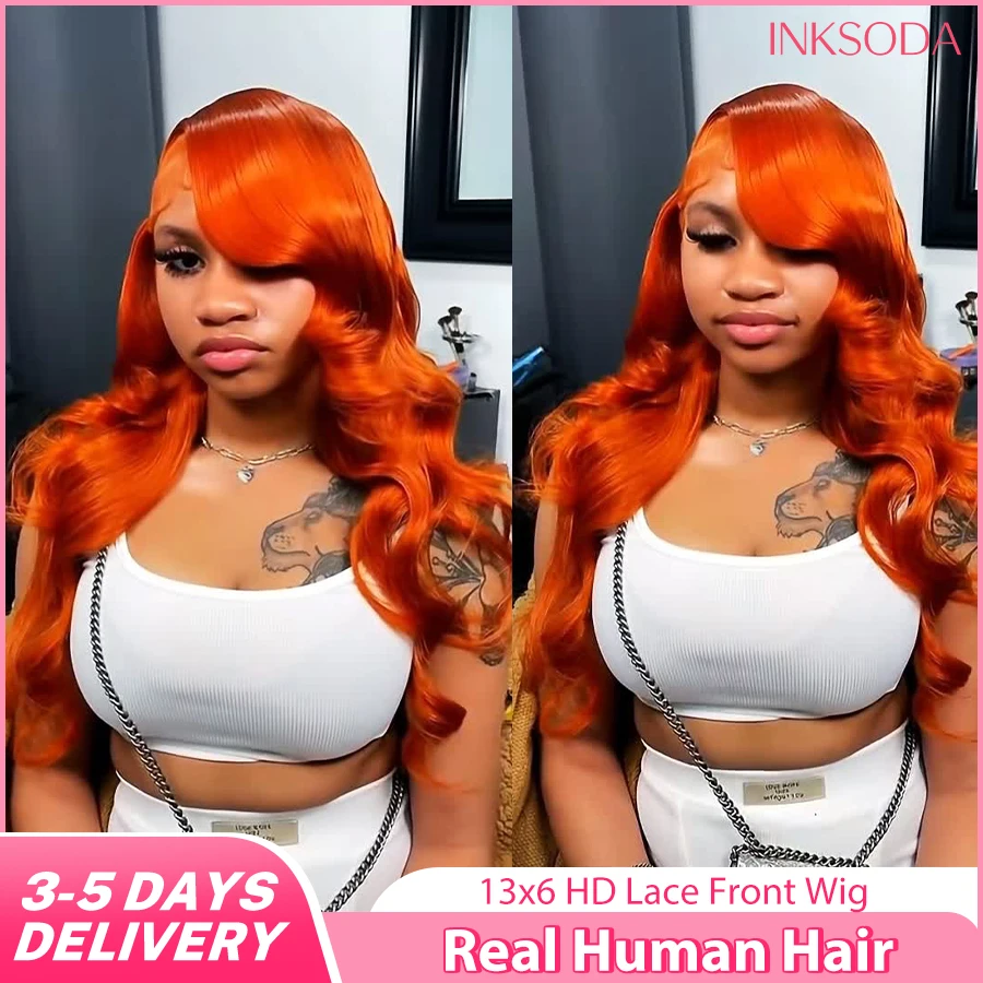 220% Density #350 Colored 16-36 Inch Orange Ginger 13x6 13x4 HD Lace Front Wigs Human Hair Body Wave Water Wave Brazilian Transparent Lace Frontal Wig For Women Human Hair Colored Wigs Pre-Plucked Prebleached
220% Density #350 Colored 16-36 Inch Orange Ginger 13x6 13x4 HD Lace Front Wigs Human Hair Body Wave Water Wave Brazilian Transparent Lace Frontal Wig For Women Human Hair Colored Wigs Pre-Plucked Prebleached