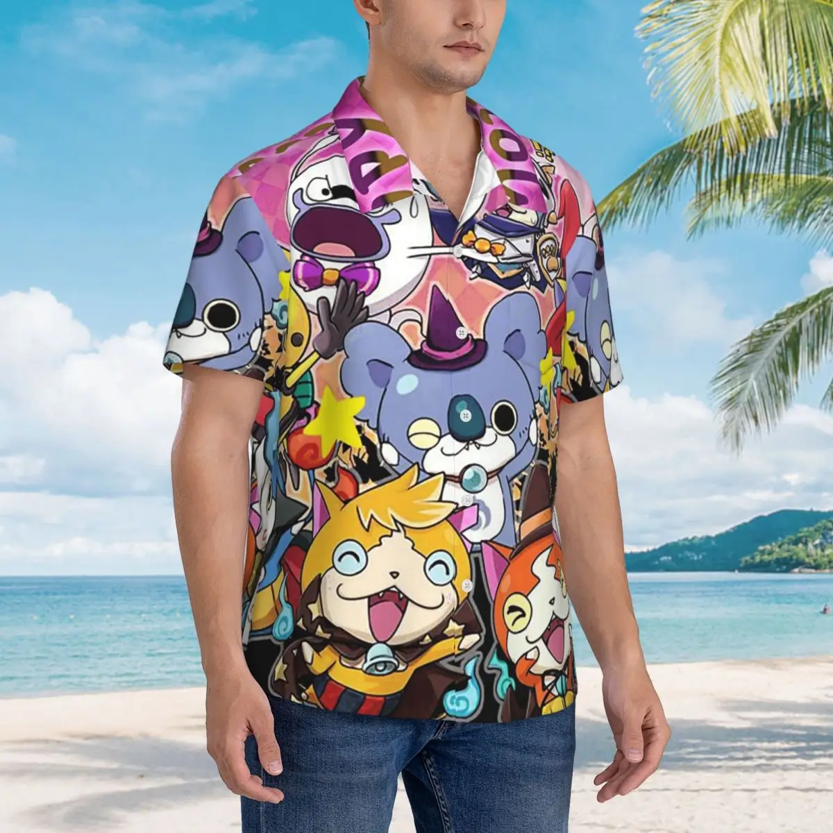 Yo-Kai Watch Cartoon Game Hawaiian Shirts Casual Men Short Sleeve Shirt for Summer Beach Men's Lapel Tops
Yo-Kai Watch Cartoon Game Hawaiian Shirts Casual Men Short Sleeve Shirt for Summer Beach Men's Lapel Tops