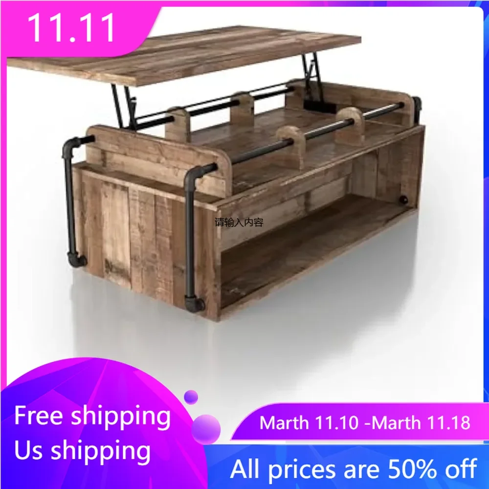 52 inch wooden lift coffee table with storage space, industrial rectangular tabletop, adjustable height
52 inch wooden lift coffee table with storage space, industrial rectangular tabletop, adjustable height