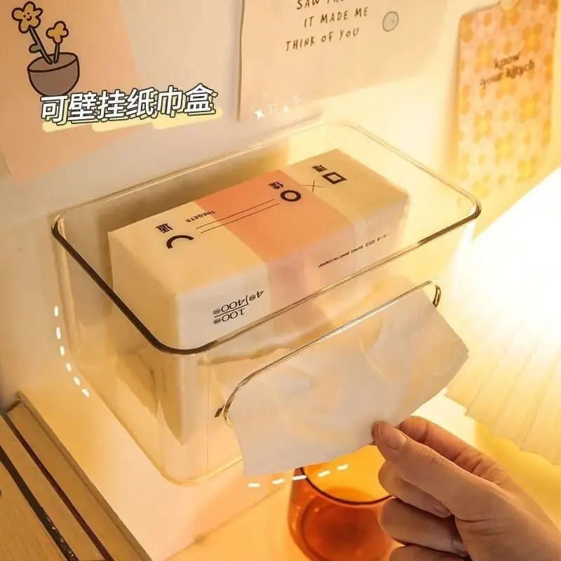 Transparent Tissue Box Wall-mounted Pumping Paper Box Bathroom Face Towel Storage toilet wall-mounted free punch bedroom dormito
Transparent Tissue Box Wall-mounted Pumping Paper Box Bathroom Face Towel Storage toilet wall-mounted free punch bedroom dormito