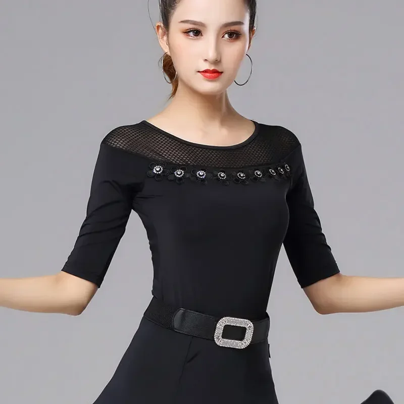 New Latin Dance Shirt Female Adult New Practice Clothes National Standard Dance Fashion Show Modern Dance Costume Summer Sleeves
New Latin Dance Shirt Female Adult New Practice Clothes National Standard Dance Fashion Show Modern Dance Costume Summer Sleeves