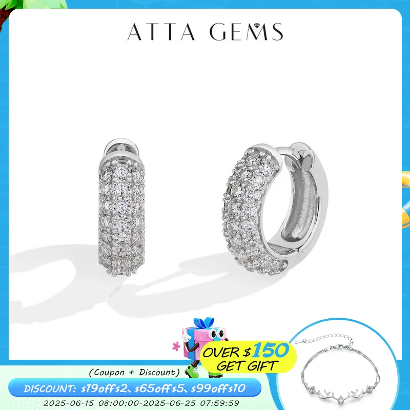 Attagems D VVS1 Round Moissanite Diamond Suit Earrings For Women S925 Sterling Silver 18K Gold Plated Engagement Wedding Jewelry
Attagems D VVS1 Round Moissanite Diamond Suit Earrings For Women S925 Sterling Silver 18K Gold Plated Engagement Wedding Jewelry
