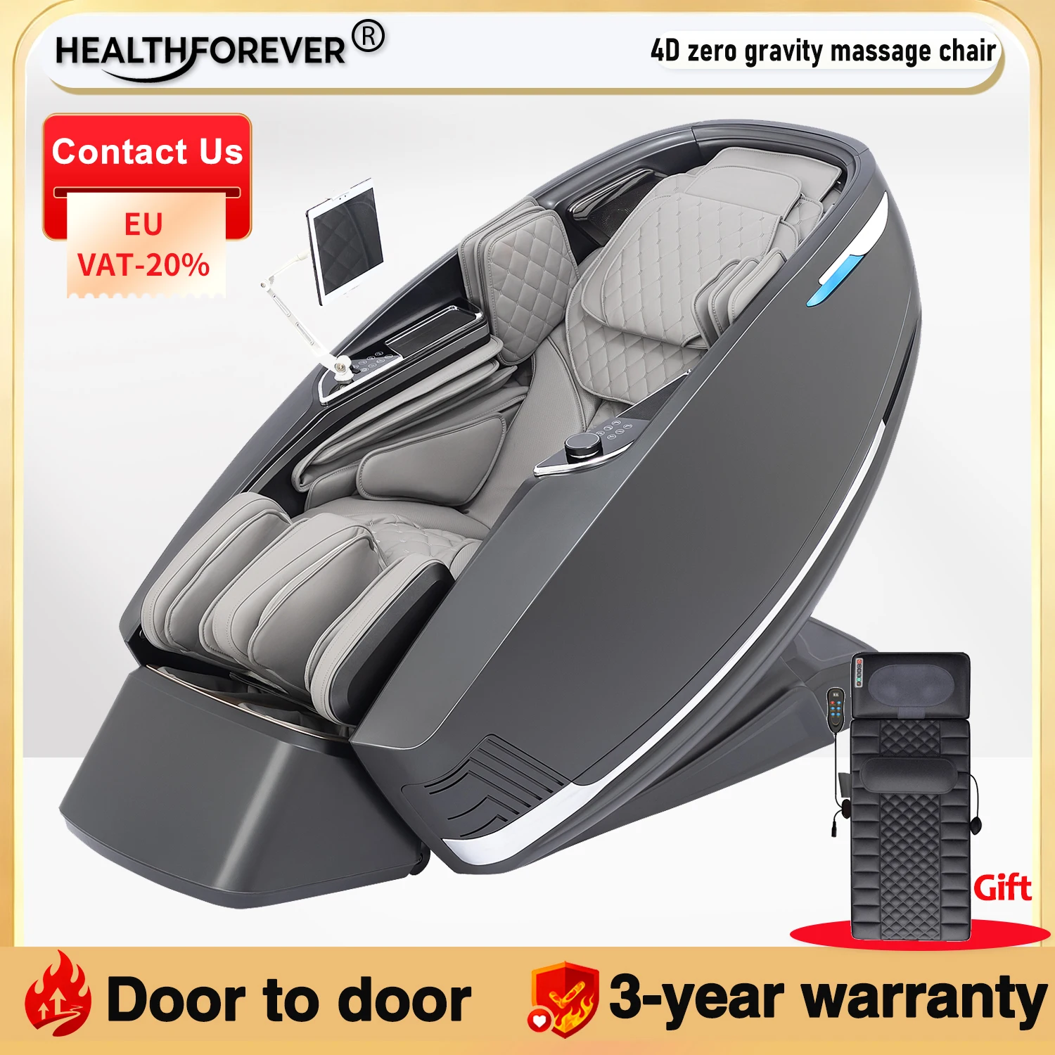 4D Massage Chair, 2025 Full Body Shiatsu Recliner with Electric Extendable Footrest, Zero Gravity, SL Track, Deep Yoga Stretch
4D Massage Chair, 2025 Full Body Shiatsu Recliner with Electric Extendable Footrest, Zero Gravity, SL Track, Deep Yoga Stretch