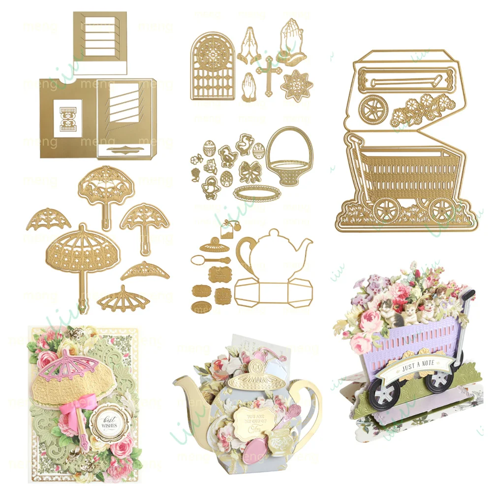 2025march New Metal Cutting Dies for DIY Handmade Photo Album and Diary Craft Easter Umbrella Teapot Box 3D Wagon Easel Dies Set
2025march New Metal Cutting Dies for DIY Handmade Photo Album and Diary Craft Easter Umbrella Teapot Box 3D Wagon Easel Dies Set