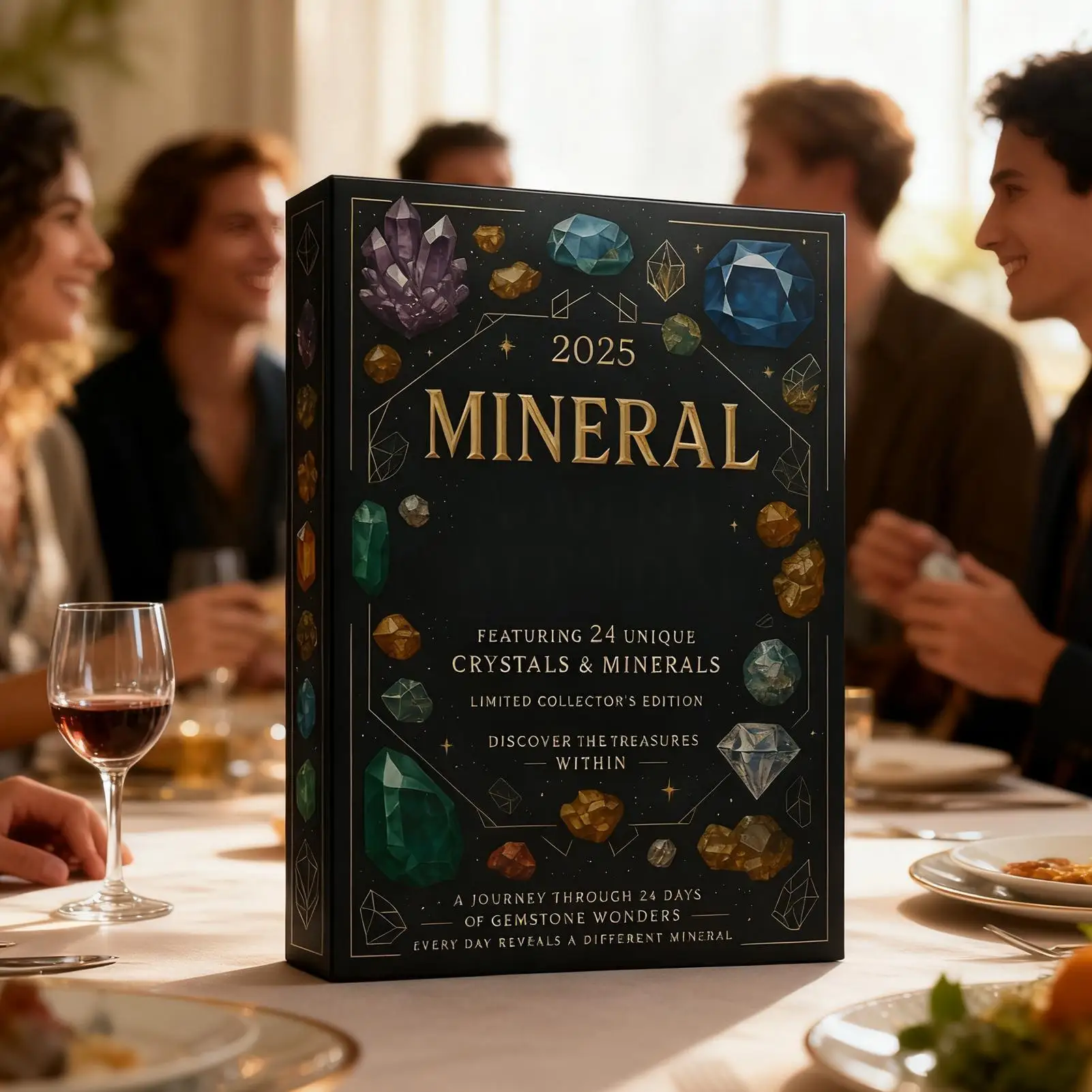 Рождественские украшения, календарь обратного отсчета, 24-дневный плоский коллекционный реквизит, подвеска в форме минерала, календарь обратного отсчета для окна дерева
Рождественские украшения, календарь обратного отсчета, 24-дневный плоский коллекционный реквизит, подвеска в форме минерала, календарь обратного отсчета для окна дерева