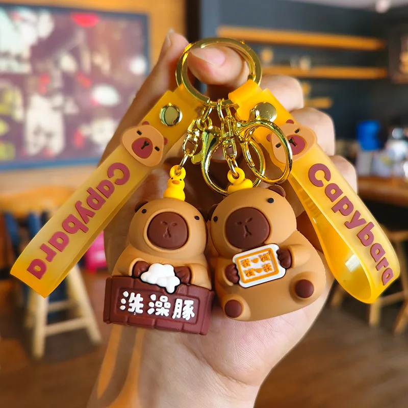 Cute Capybara Animal Keychains for Creative Car Keychain Cartoon Capibala Women Doll Keyring Charm Holiday Gifts Jewelry
Cute Capybara Animal Keychains for Creative Car Keychain Cartoon Capibala Women Doll Keyring Charm Holiday Gifts Jewelry