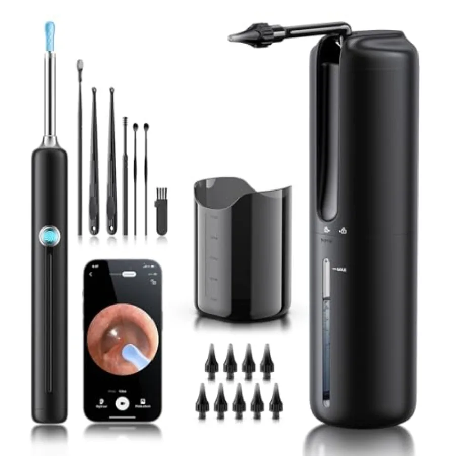 Lebbtl Ear Wax Removal - Electric Ear Irrigation Flushing System Ear Cleaner with Camera 1080P Otoscope Ear Cleaning Tool with
Lebbtl Ear Wax Removal - Electric Ear Irrigation Flushing System Ear Cleaner with Camera 1080P Otoscope Ear Cleaning Tool with