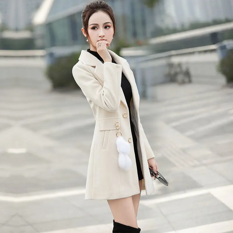 Autumn Winter Woolen Coat Female Medium Length Casua Loose Women Woolen Jacket Slim Lady Clothing Women's Coats Overcoa
Autumn Winter Woolen Coat Female Medium Length Casua Loose Women Woolen Jacket Slim Lady Clothing Women's Coats Overcoa
