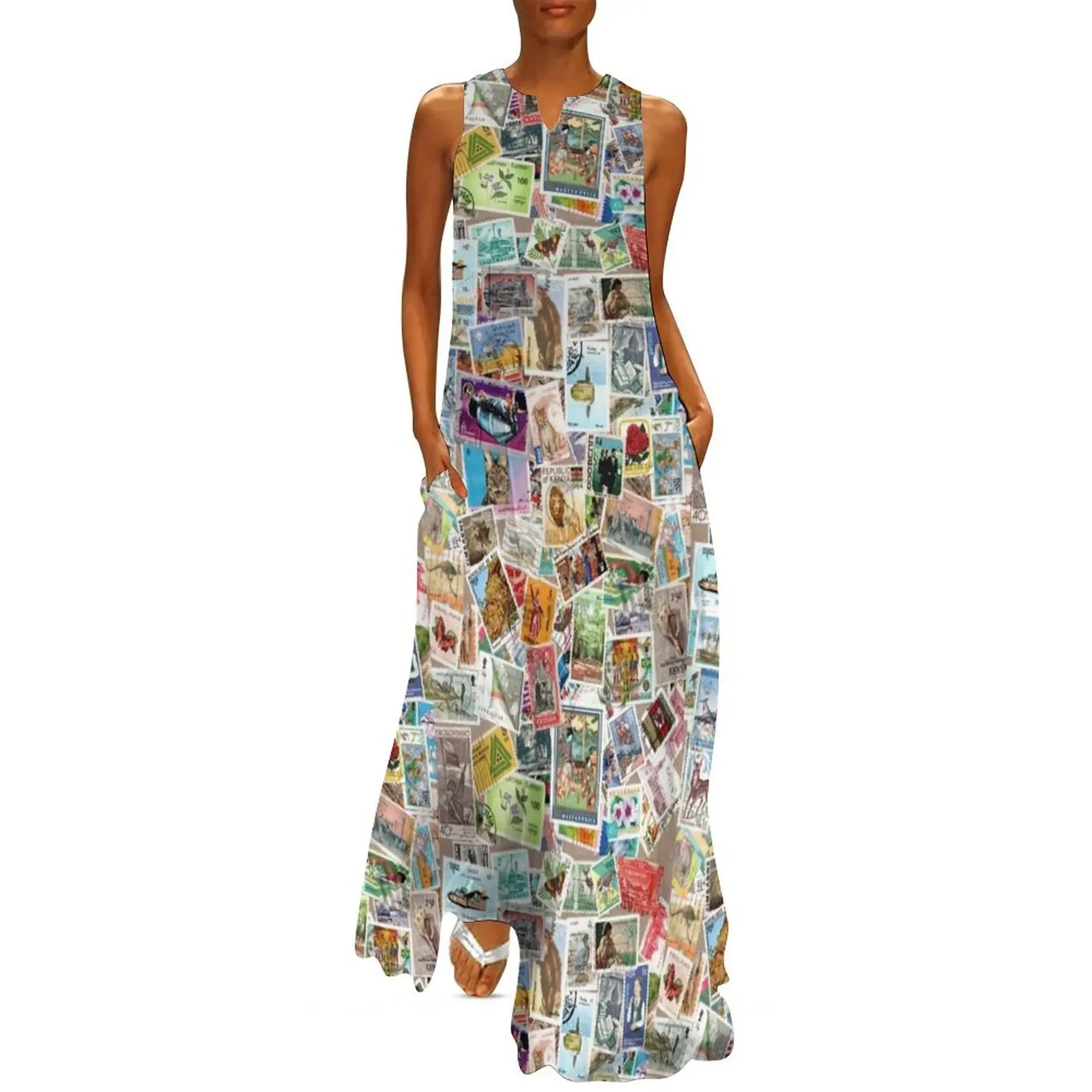 Vintage postage stamps Long Dress wedding dresses for parties long sleeve dresses Dress
Vintage postage stamps Long Dress wedding dresses for parties long sleeve dresses Dress